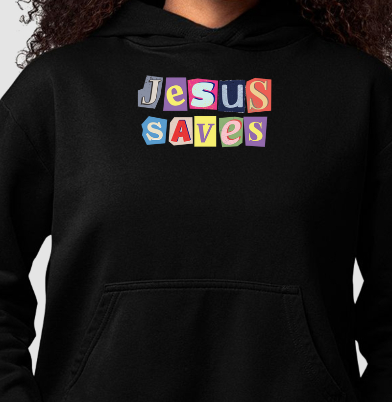 Hoodie Premium "Jesus Saves"