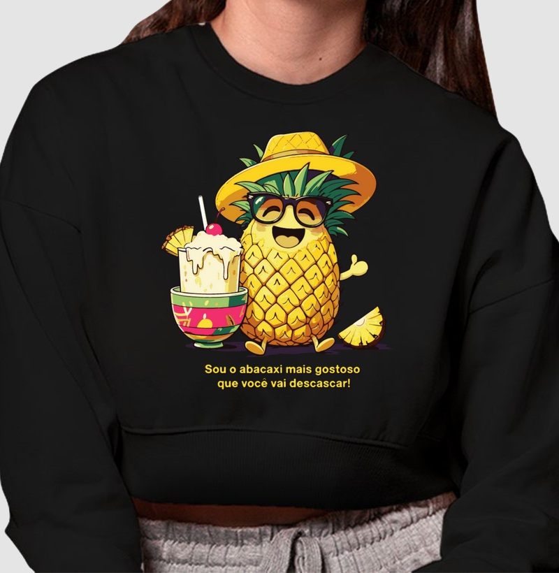 Cropped Moletom - Luxúria - Abacaxi Gostoso