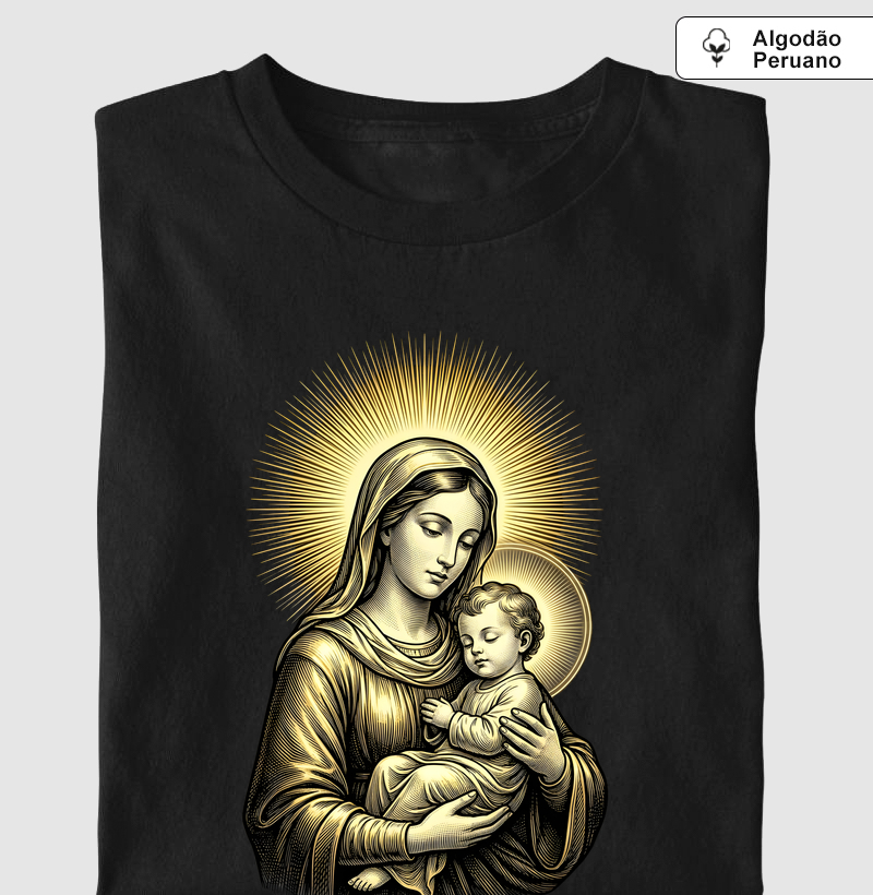 Camiseta Algodão Peruano Colo de Mãe