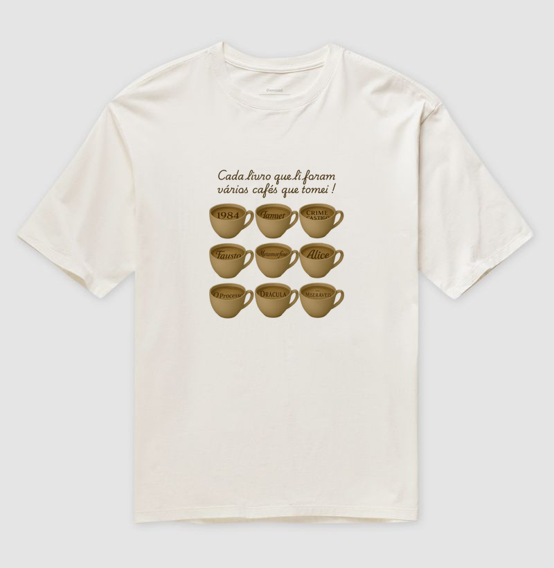CAFÉ & CLÁSSICOS — CAMISETA PARA LEITORES APAIXONADOS