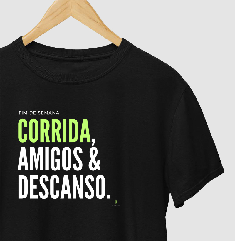 Corrida, amigos e descanso