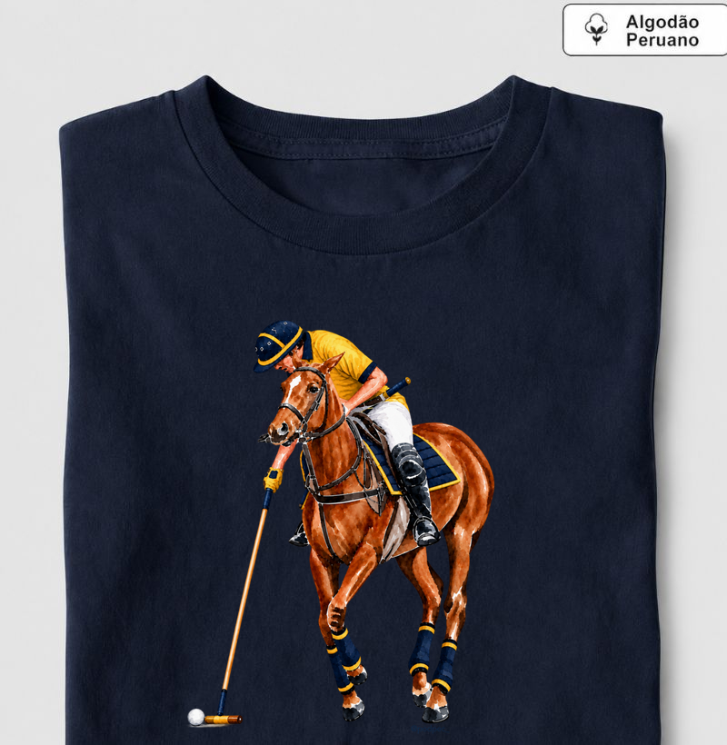 Polo - Yellow&Blue - Camiseta Algodão Peruano