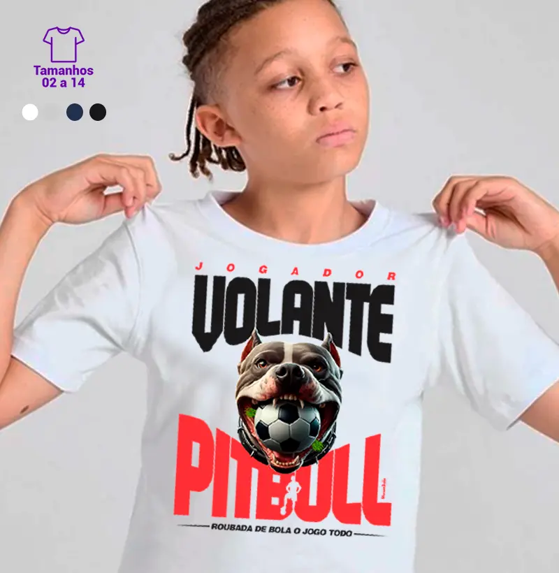 Camiseta Volante PitBull - Kids