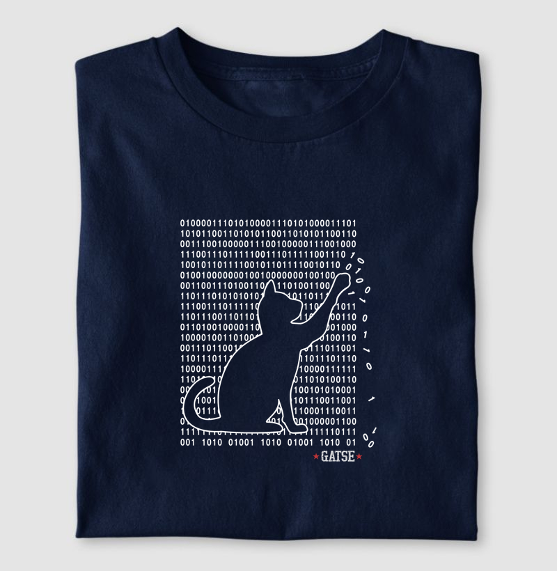 Gato Binário - Camiseta