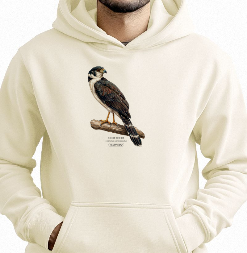 Traços Alados - Falcão-relógio - Moletom Hoodie