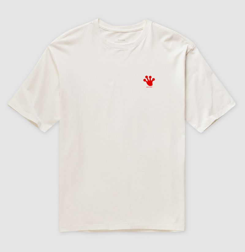 Camiseta Oversized logo vermelho