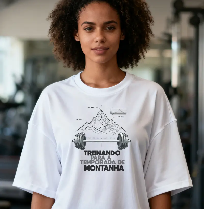 Camiseta Oversized Academia & Cume | Temporada de Montanha