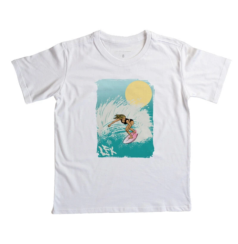 Mulher Surfista  Manobra Rasgada V01 Infantil