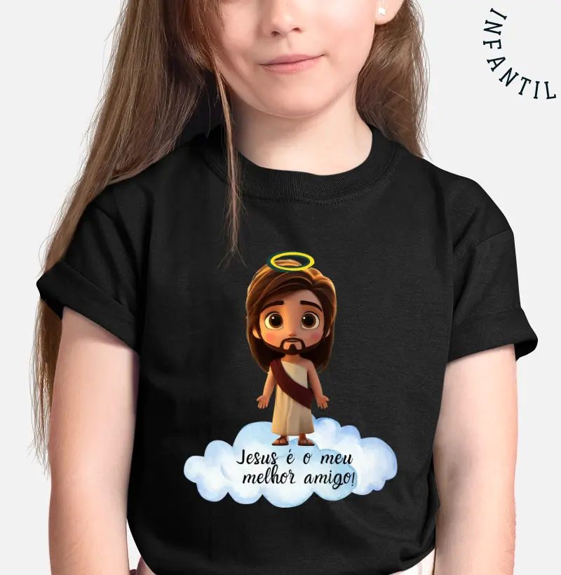 Mini Camiseta Jesus Melhor Amigo