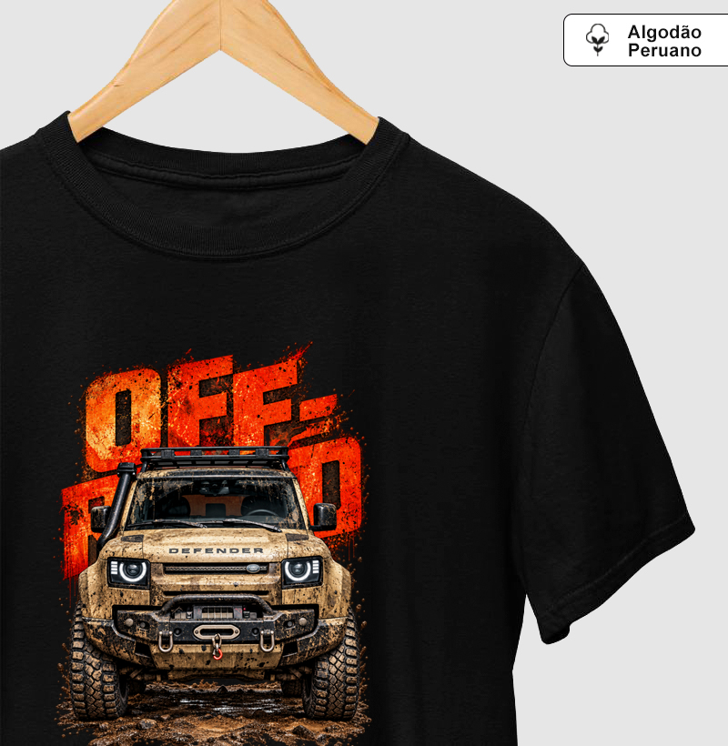 Land Rover Defender - Offroad - Camiseta Algodão Peruano