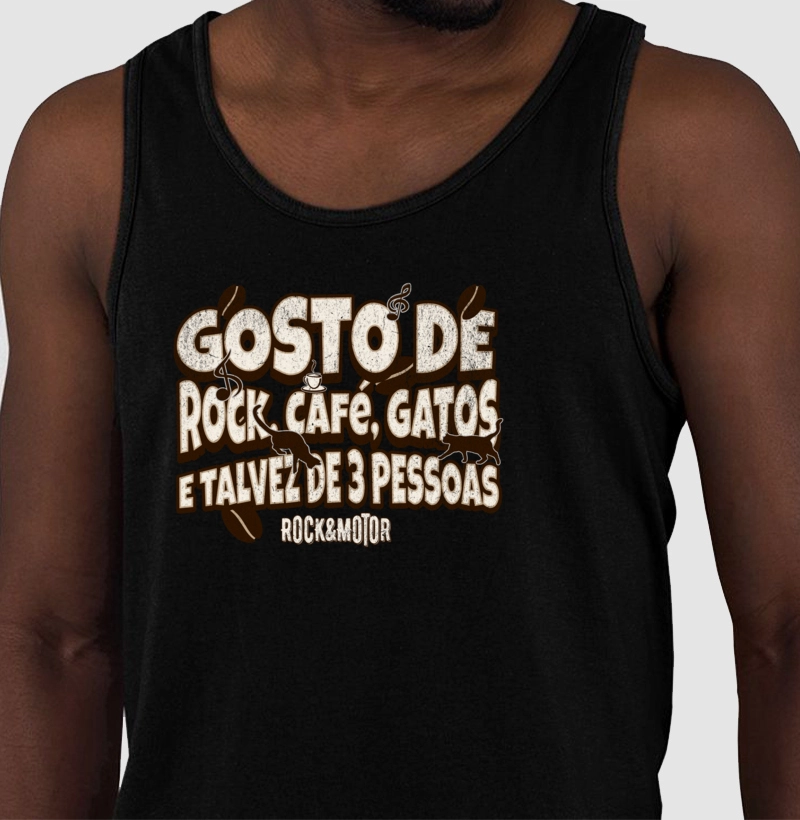 Rock, Café, Gatos e 3 Pessoas
