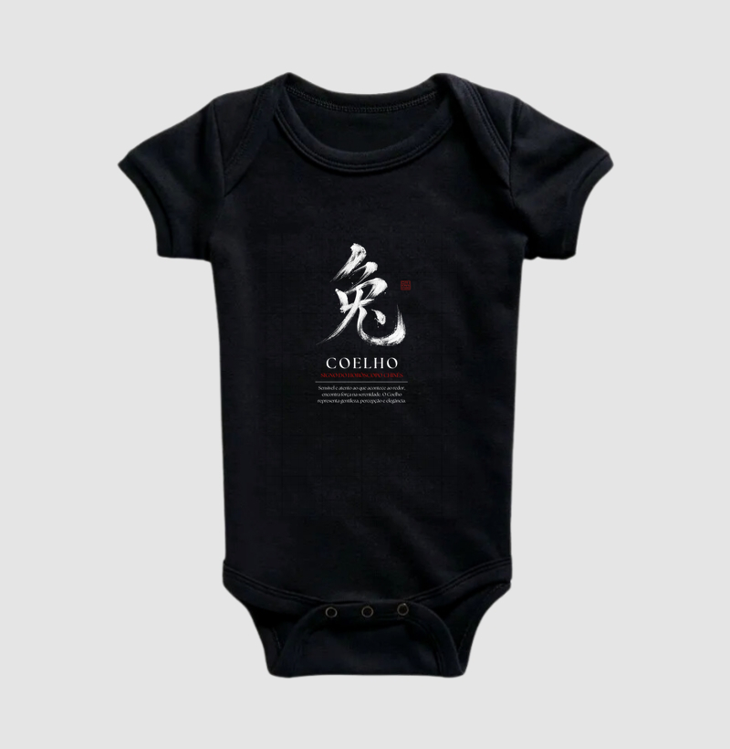 Coelho Kanji - Horóscopo Chinês - Body Infantil