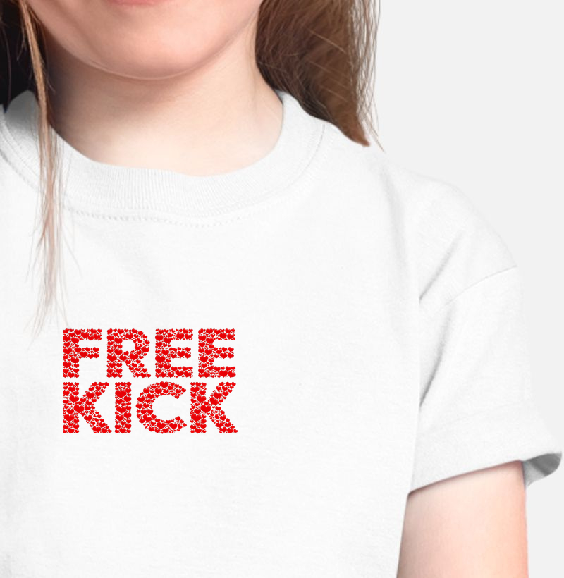CAMISETA INFANTIL FREE KICK CORAÇÕES