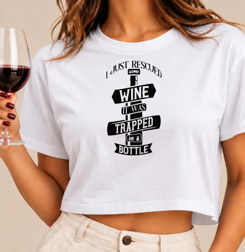 Camiseta Wine Rescue - Cropped