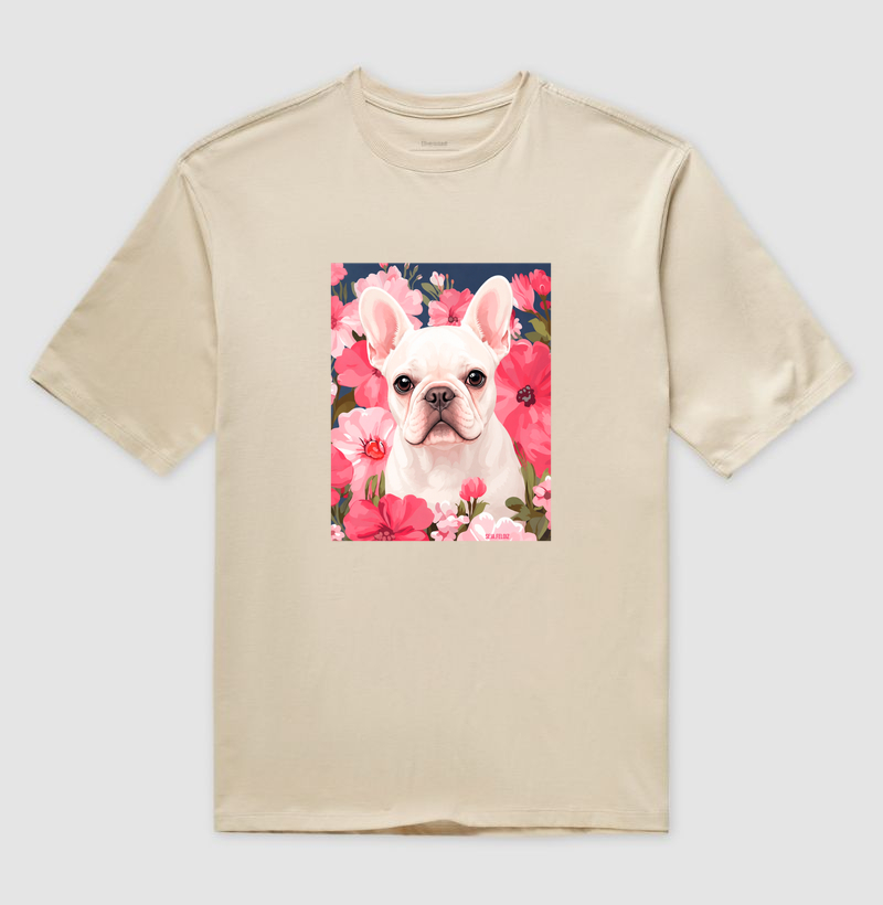 🌸 Frenchie in Bloom - Camiseta Oversized
