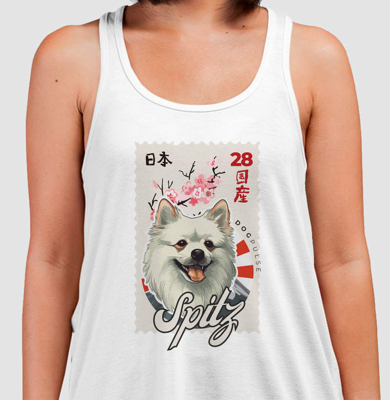 Camiseta Regata Nihon Spitz White Dog Pulse