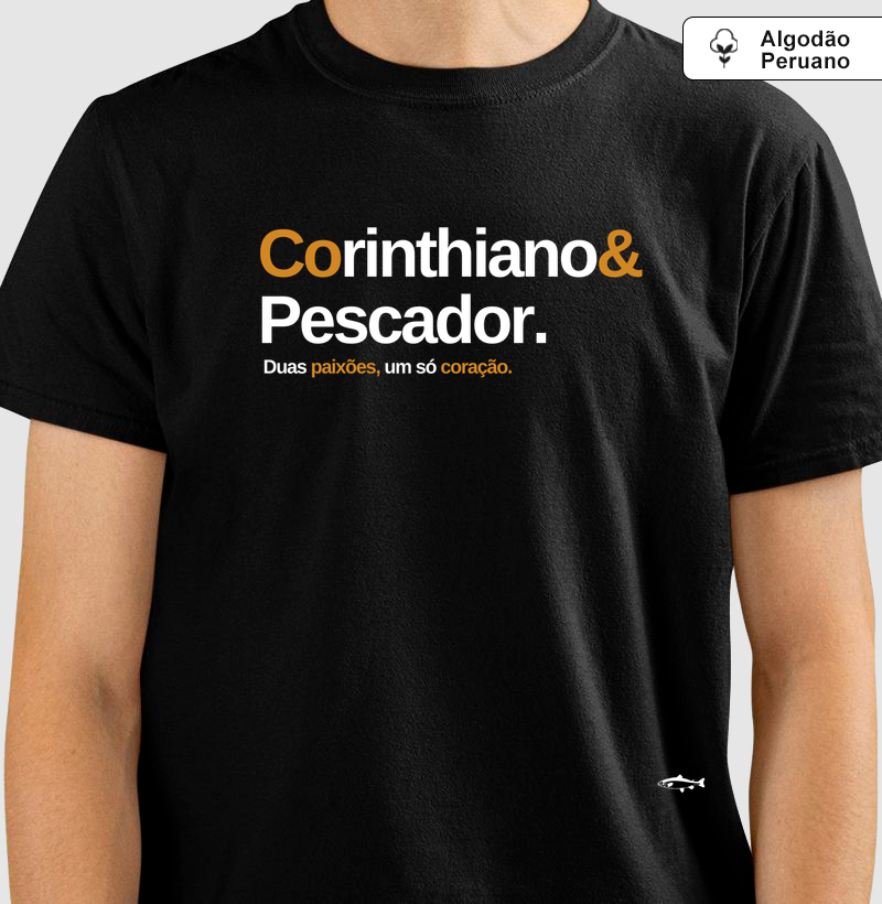 CORINTHIANO E PESCADOR APAIXONADO (Algodão peruano)