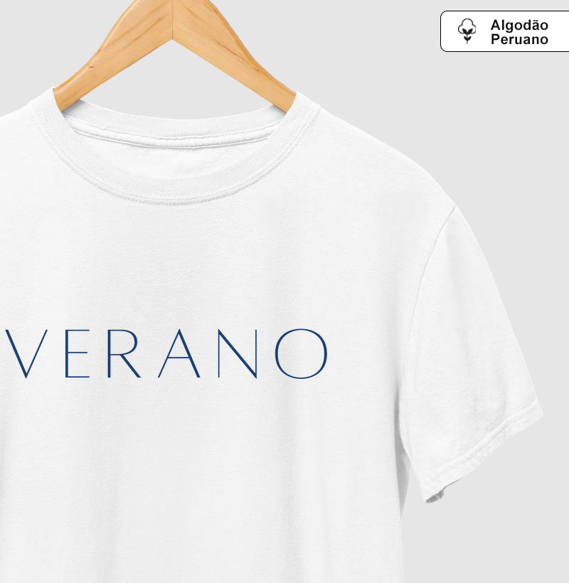 VERANO algodão peruano estampa marinho