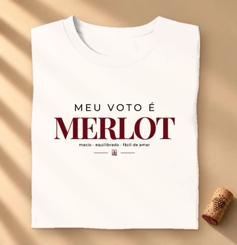 Camiseta Meu Voto é Merlot