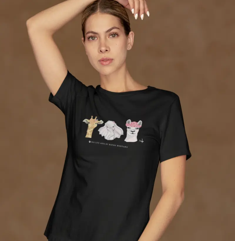 Camiseta Adulto Amigos Animais by Mayra Montano 