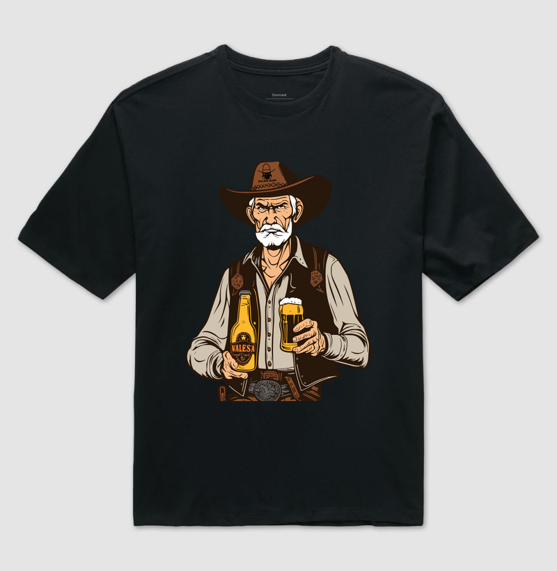 Old Man Beer Bulldog Brabo - Camiseta Oversized