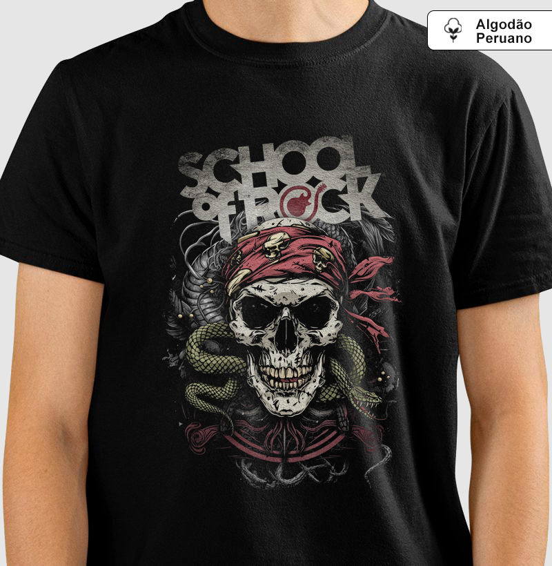 SKULL OF ROCK - Produto Premium - Algodão Peruano
