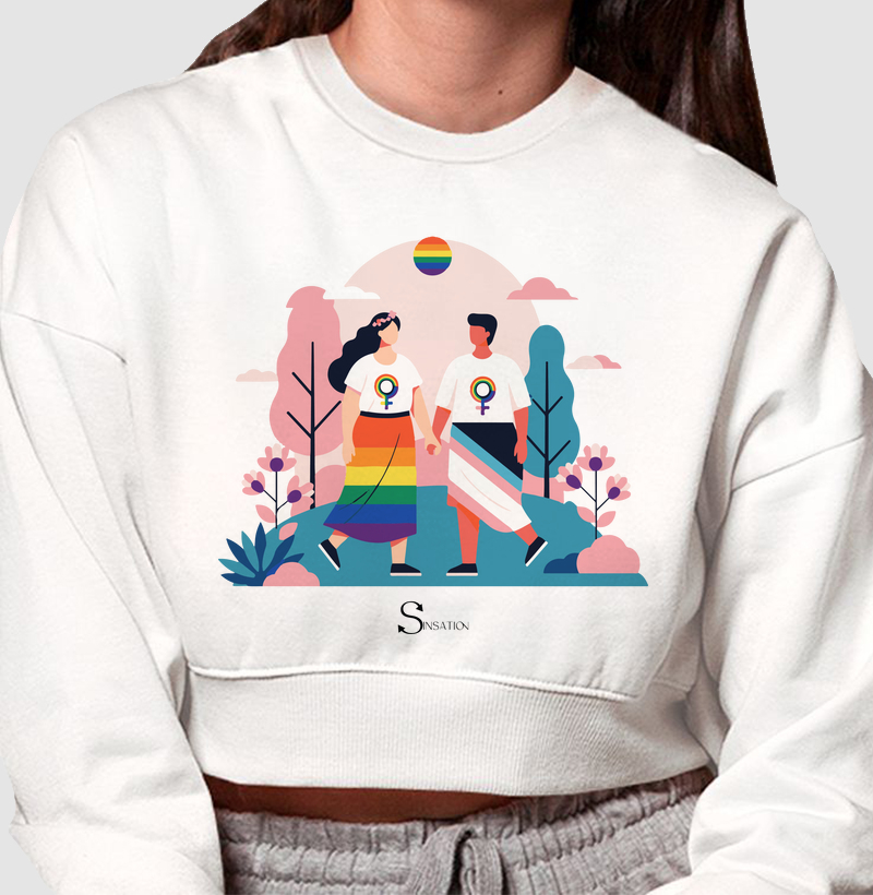 Cropped Moletom - Orgulho - Trans