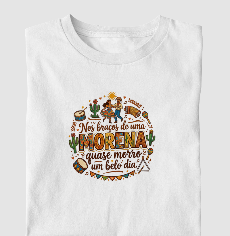 Nos braços de uma morena