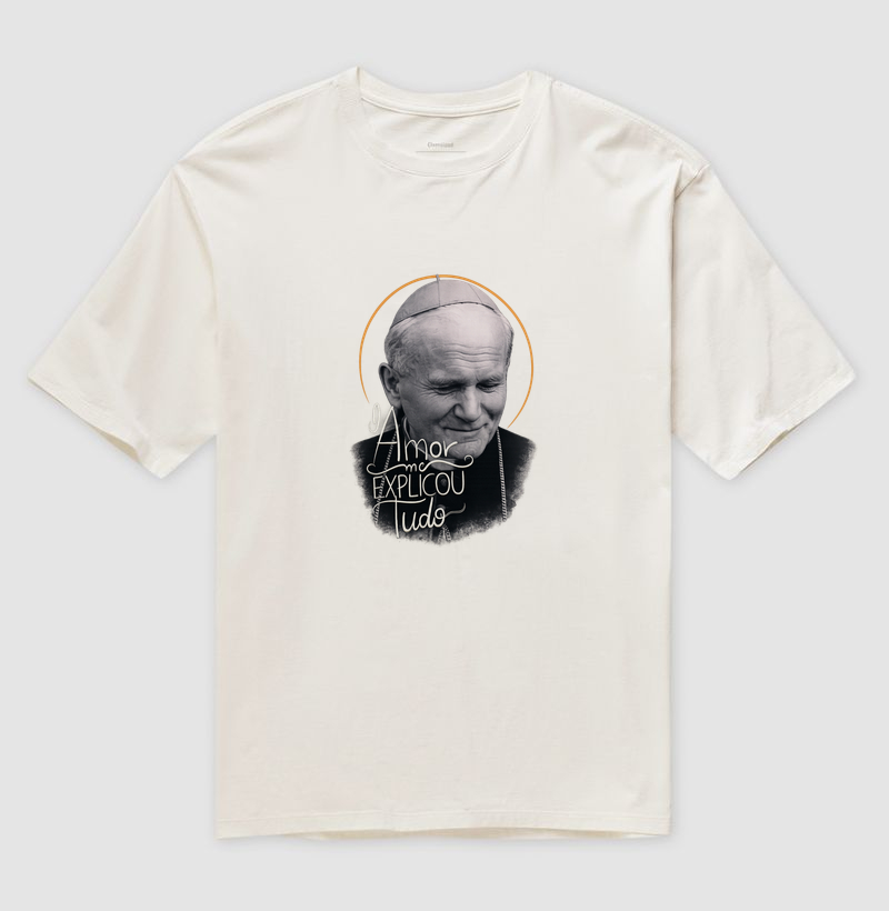 Camiseta Oversized Papa João Paulo II