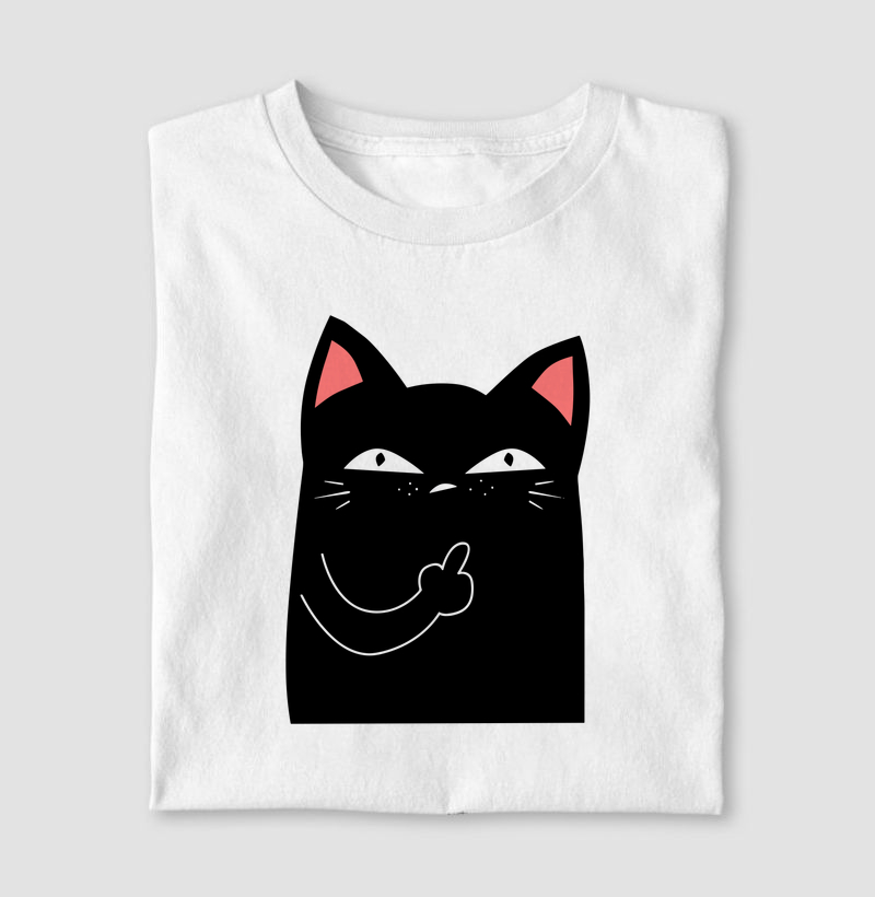 Black Middle Finger Cat