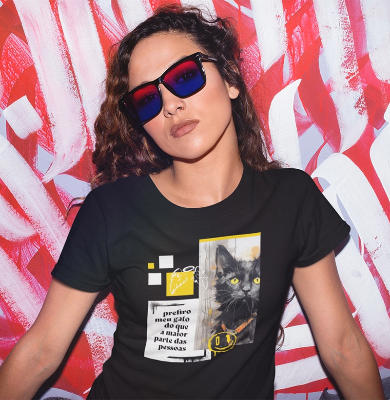 Camiseta Prefiro Gato