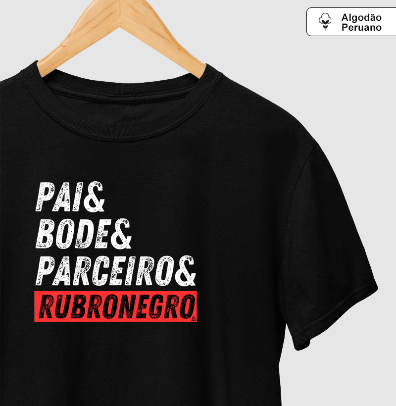 Camiseta Algodão Peruano Bode Rubro Negro 7- Mr. GADU