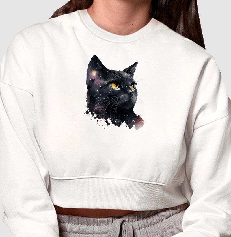 Mistery Cat - Moletom Crooped