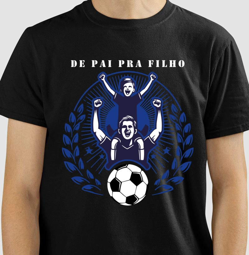 Camiseta De Pai Pra Filho - Azul