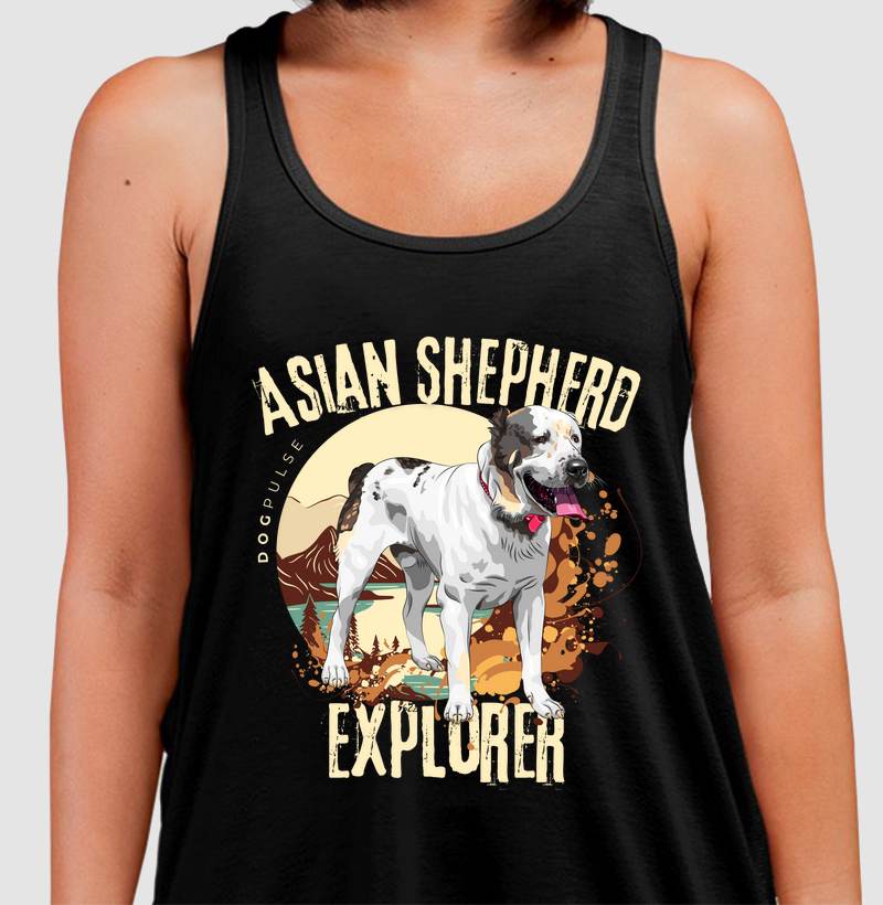 Camiseta Regata Dog Pulse Asian Shepherd Explorer – Guardian of the Wild
