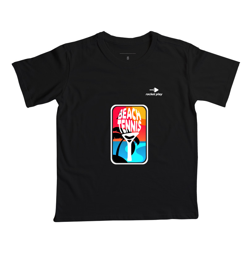 Camiseta - Beach Tennis - Raquete Sunset