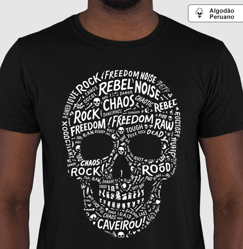 Rock Words Skull
