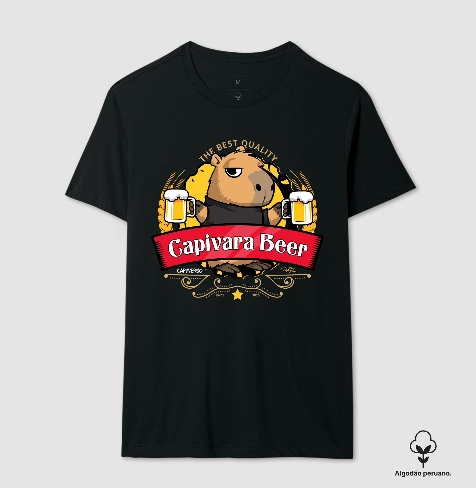 Camiseta Capivara Beer - Camiseta Algodão Peruano