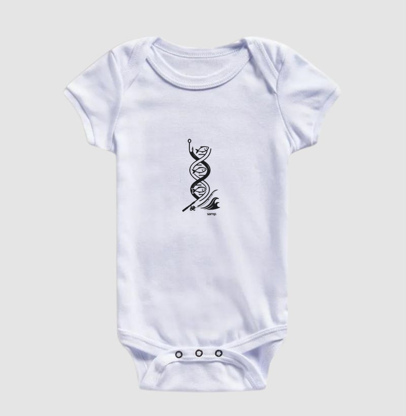 Body Infantil "DNA da Pescaria"