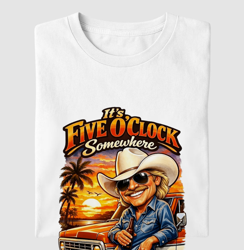 Camiseta It’s Five O’Clock Somewhere – Sunset Country Vibes