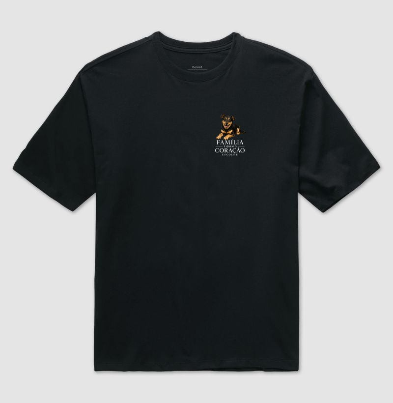 SRD - Caramelo Preto - Família - Camiseta Oversized