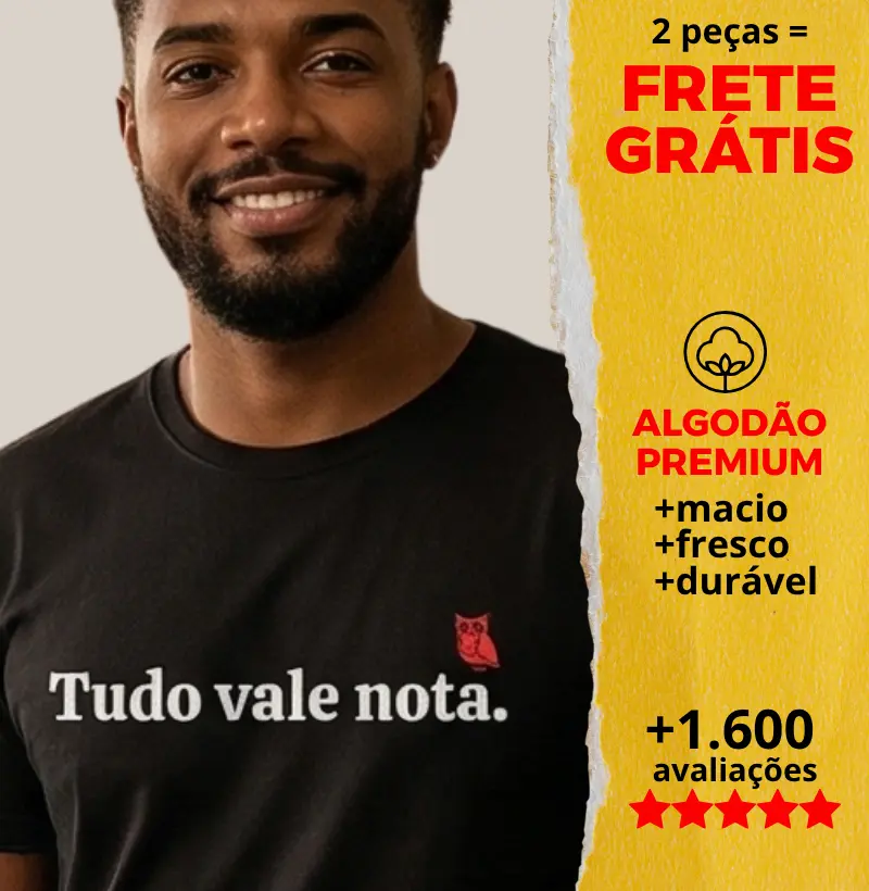 Camiseta Tudo Vale Nota