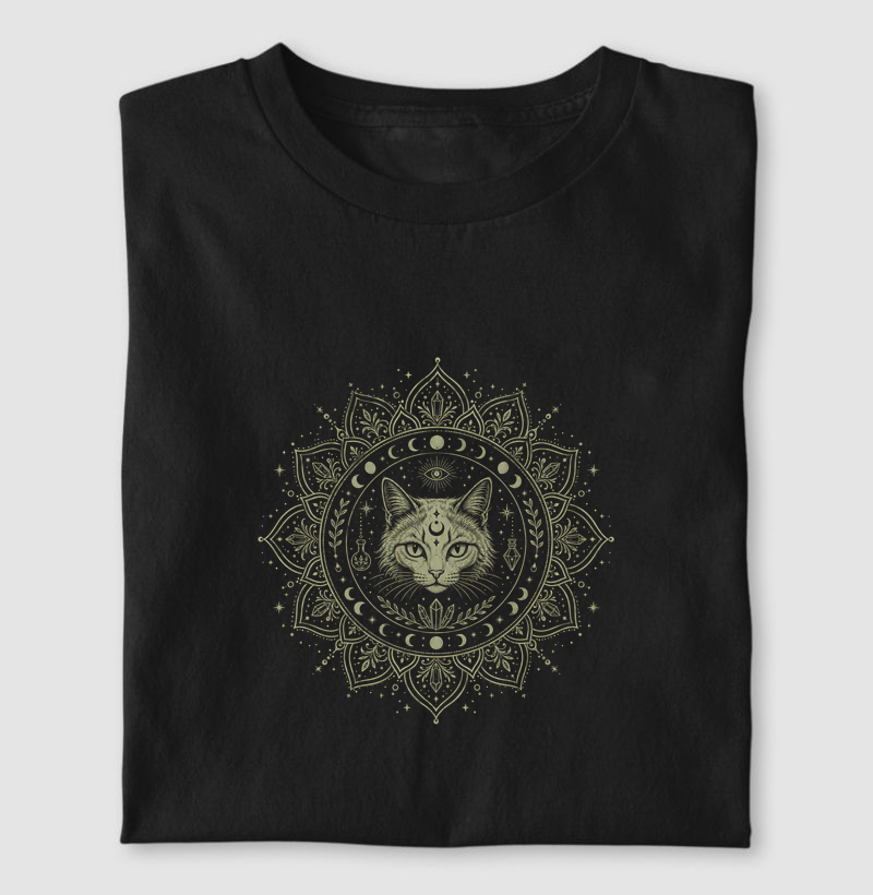gato místico celestial - mandala elementar