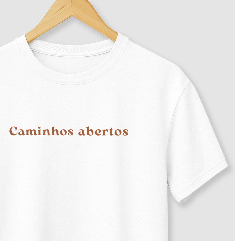 Camiseta 100% Algodão "Caminhos Abertos" – Estilo Minimalista com Significado