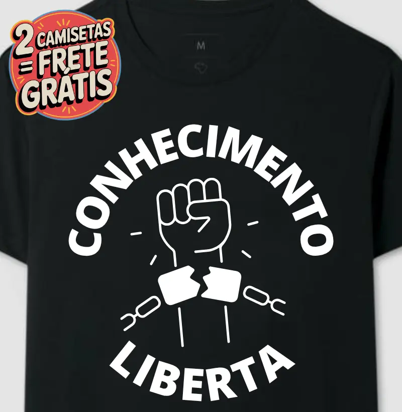 Camiseta Conhecimento Liberta