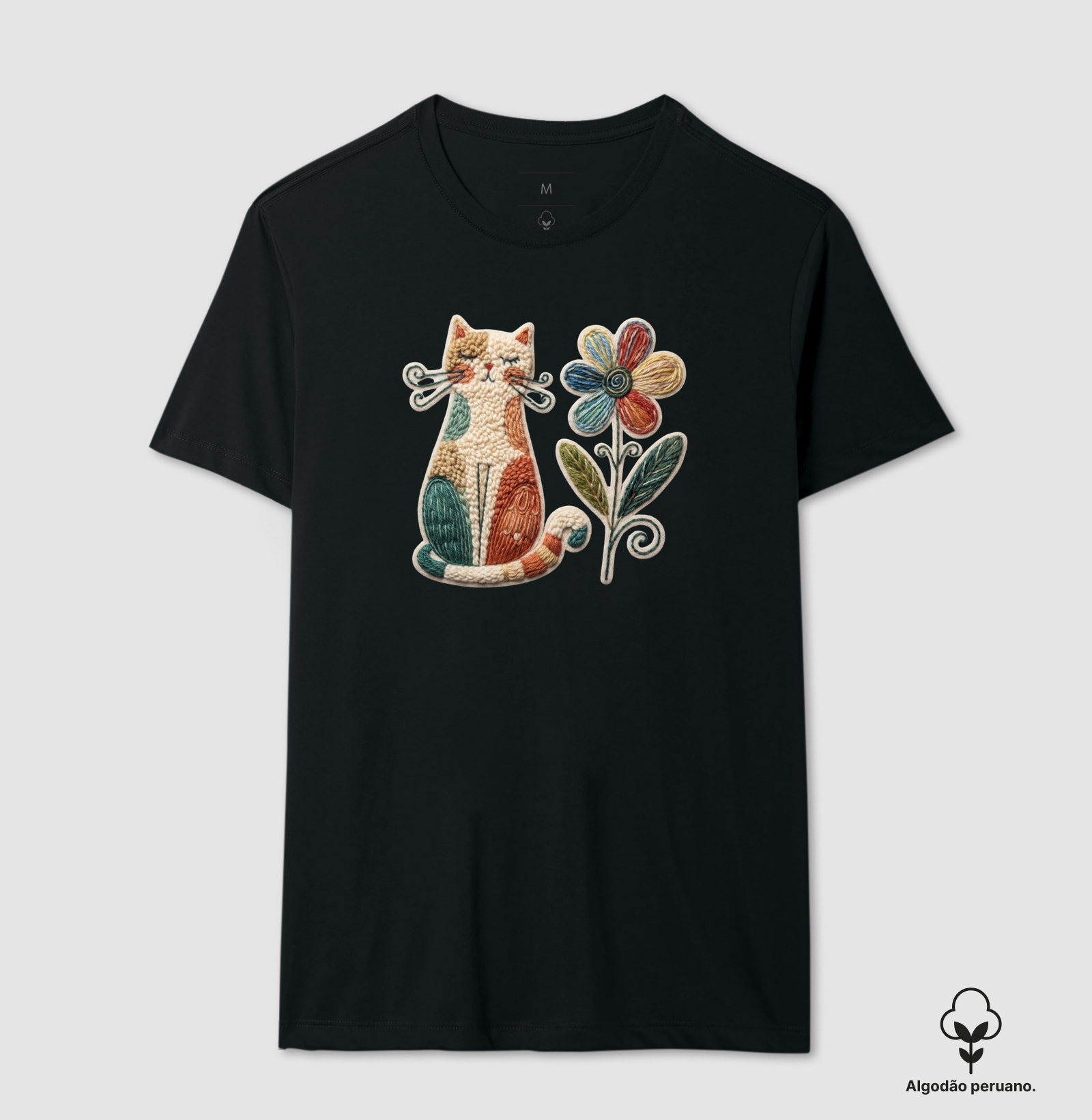 Gato de Bigode - Camiseta Algodão Peruano