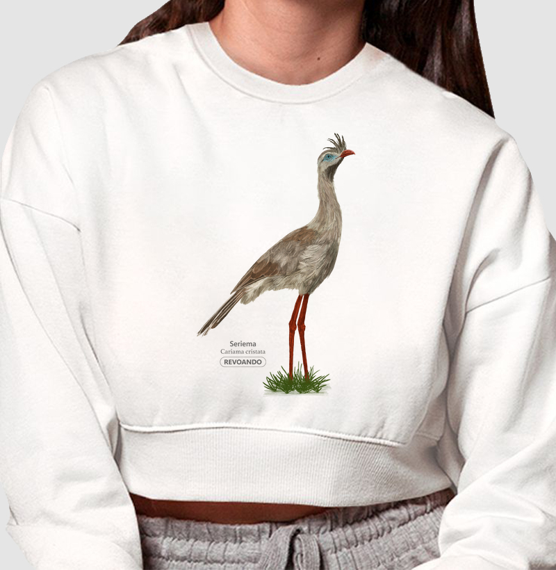 Inky Aves - Seriema - Moletom Cropped