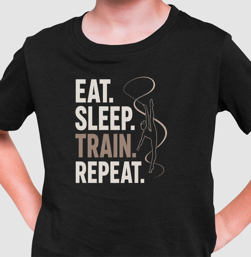 Eat. Sleep. Train. Repeat. - Camiseta Infantil