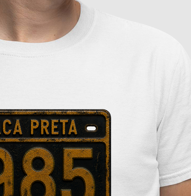 Camiseta Placa Preta 1985