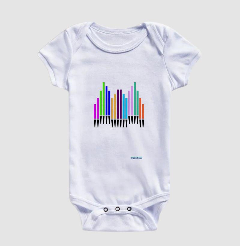 Body Bebê Algodão Premium Estampa: Órgão 